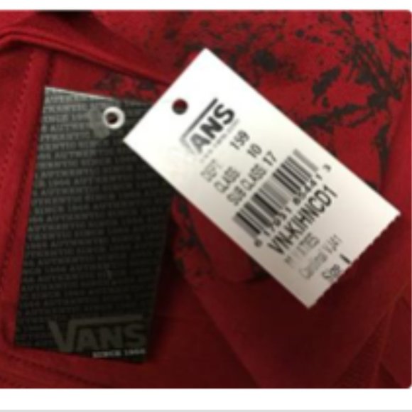 VANS Red Large T Shirt Skateboarding NWT Old Stock - Picture 5 of 5